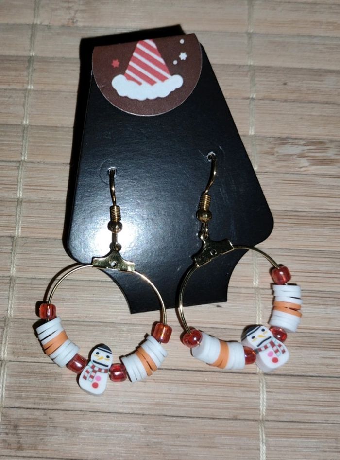 Boucles d'oreilles fantaisie noël