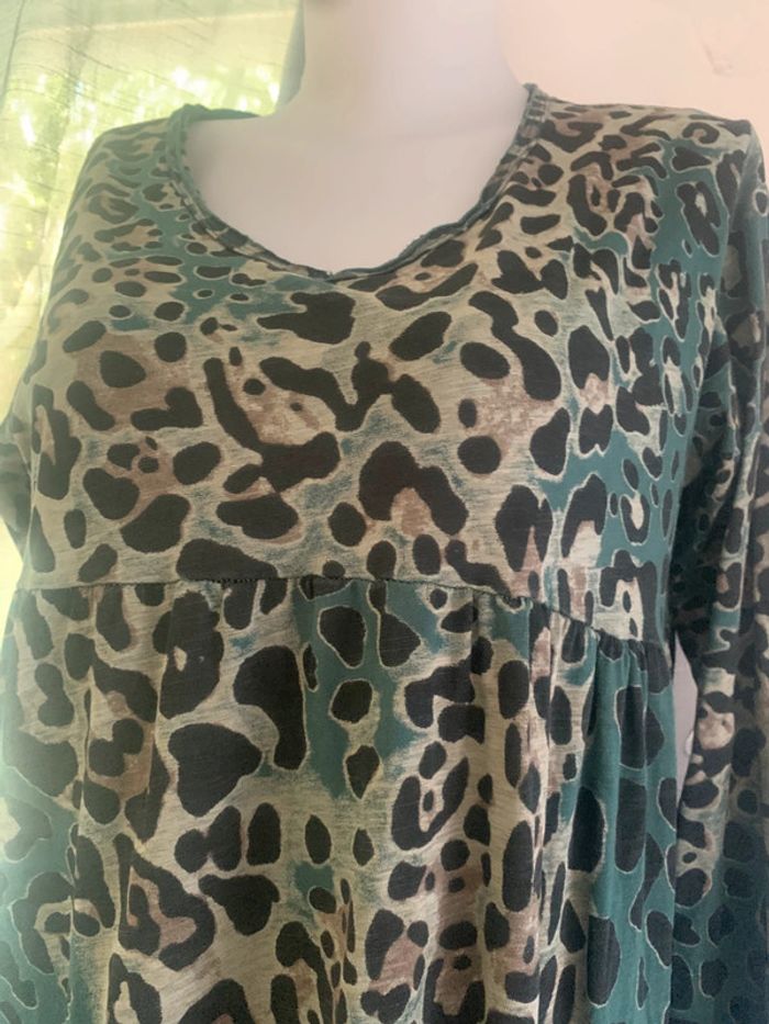 Robe fluide à motif taille 44-46 manches Longues - photo numéro 4