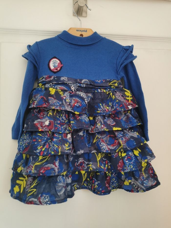Robe hiver bleu Marese neuve avec étiquette 12 mois