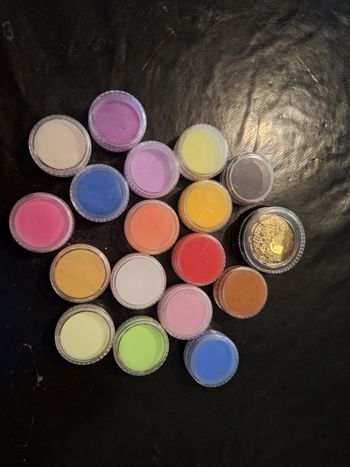 Lot poudres pour ongles