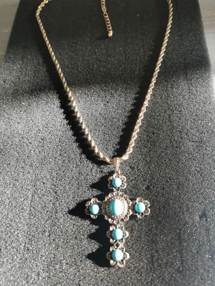 Collier et pendentif spirituel croix chrétienne - photo numéro 2