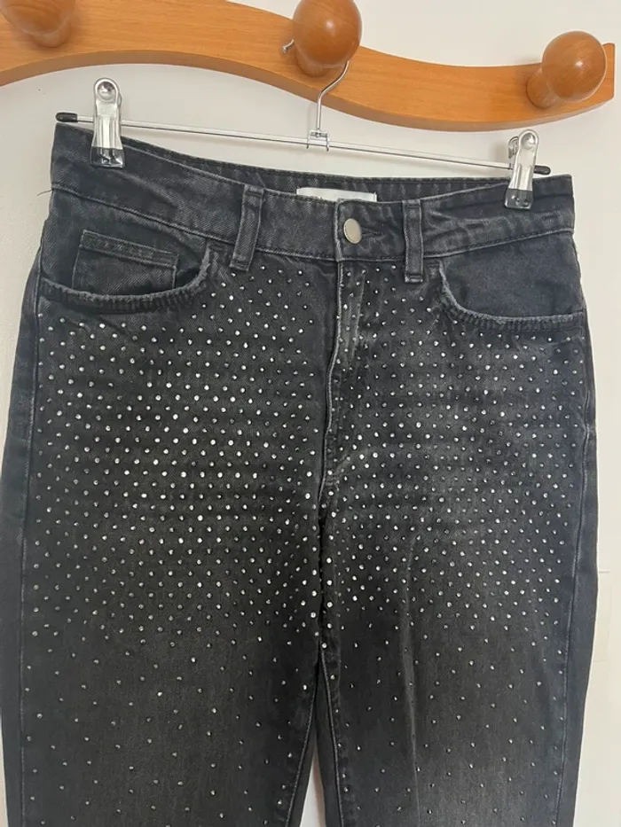 Jean noir strass Zara - photo numéro 5