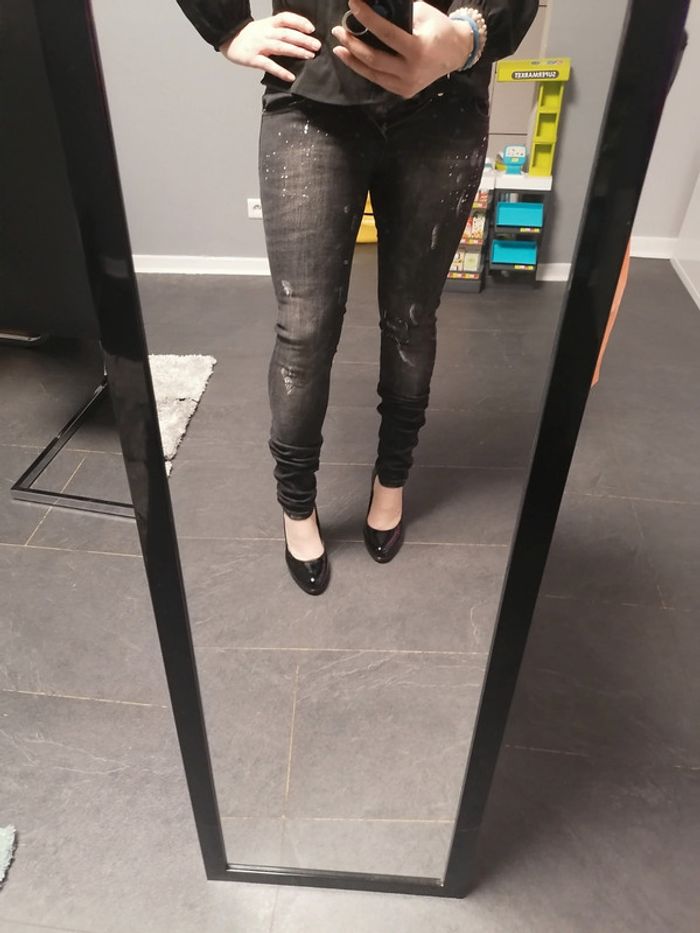 Jeans effet délavé