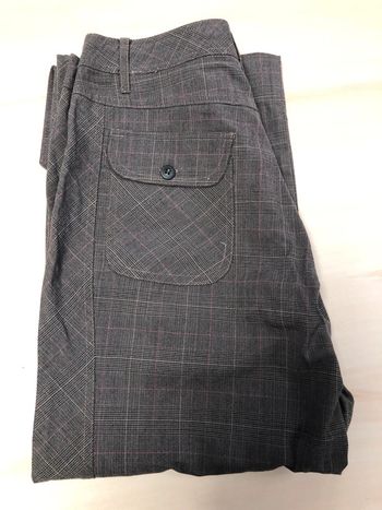 Pantacourt costume tailleur rayure noir blanc rose