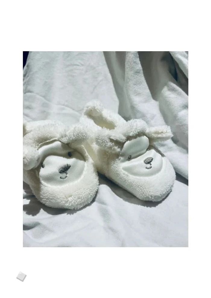 Chaussons mixtes blancs bébé petite souris pointure 16 - photo numéro 6