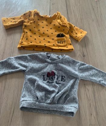 2 pull bébé fille T3M