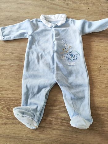 Pyjama bleu clair Mon premier Major 1 mois