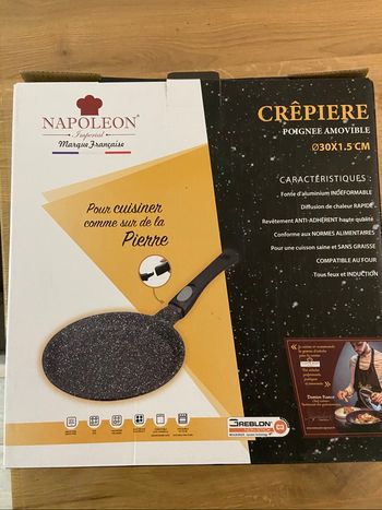 Crêpière Napoleon 30cm neuf sans pfoa,compatible tous feux