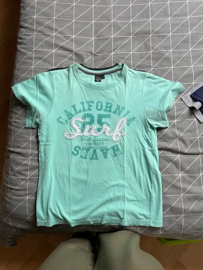 Lot t-shirt ( noir , bleu , vert turquoise) - photo numéro 5