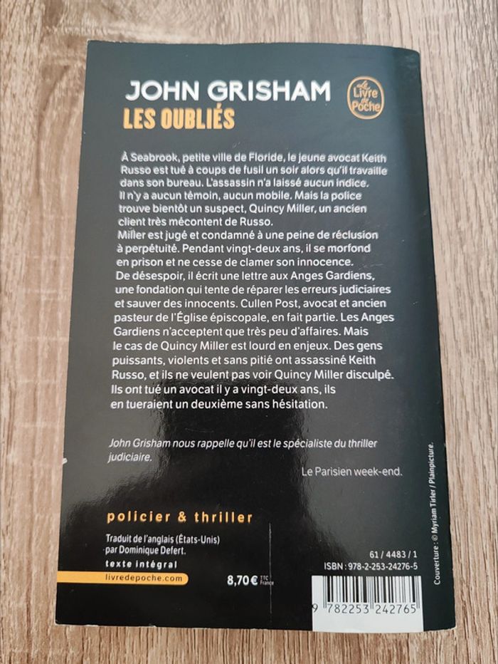John Grisham 🌼 Les oubliés - photo numéro 3