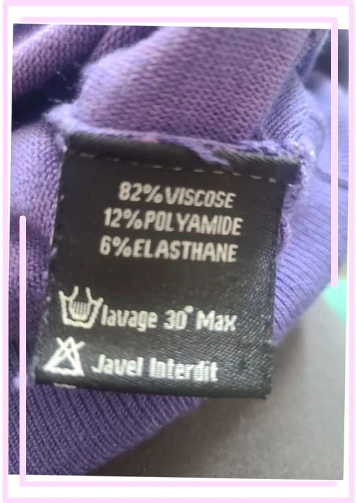Pull fin violet taille M - photo numéro 5