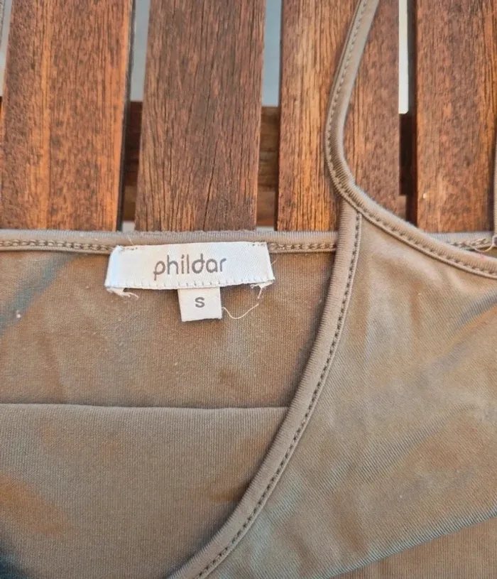 Débardeur kaki/taupe Phildar T.36 - photo numéro 5