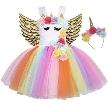 Déguisement licorne multicolores et ces accessoires Taille 3-6ans