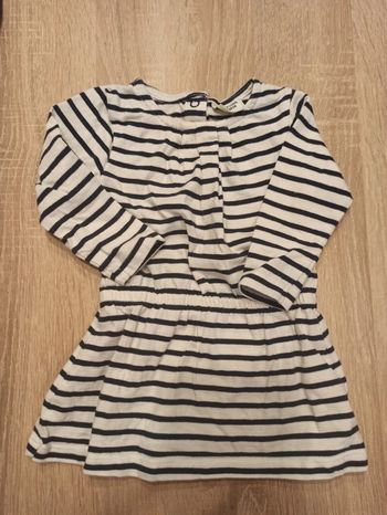 Robe rayée manches longues 6 mois
