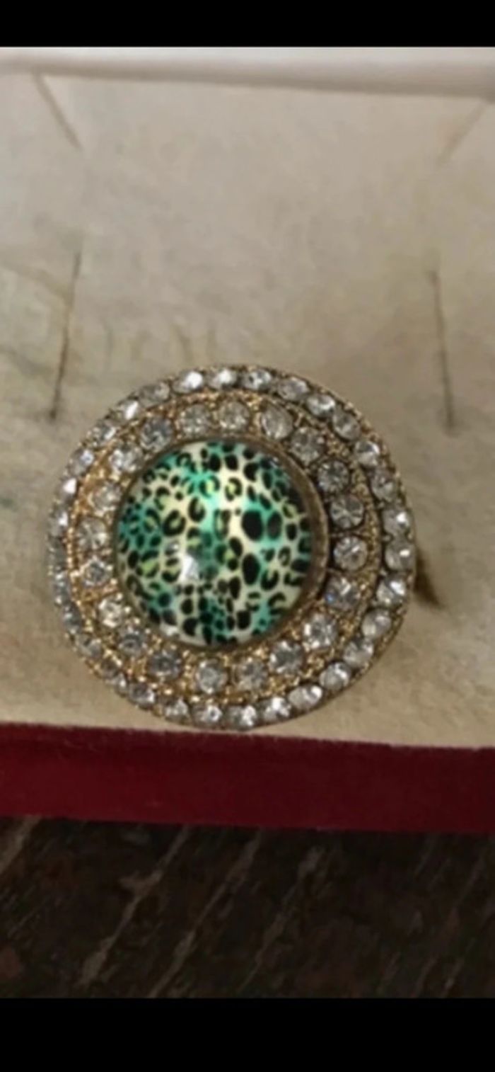 Magnifique bague réglage avec strass et pierre - photo numéro 9