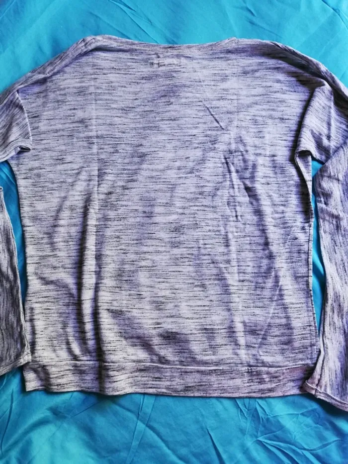 T-shirt manches longues gris fille - photo numéro 3