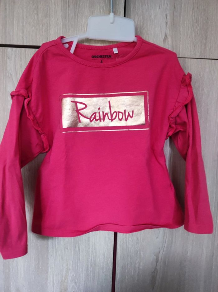 Sweat rose doré rainbow 4 ans / orchestra