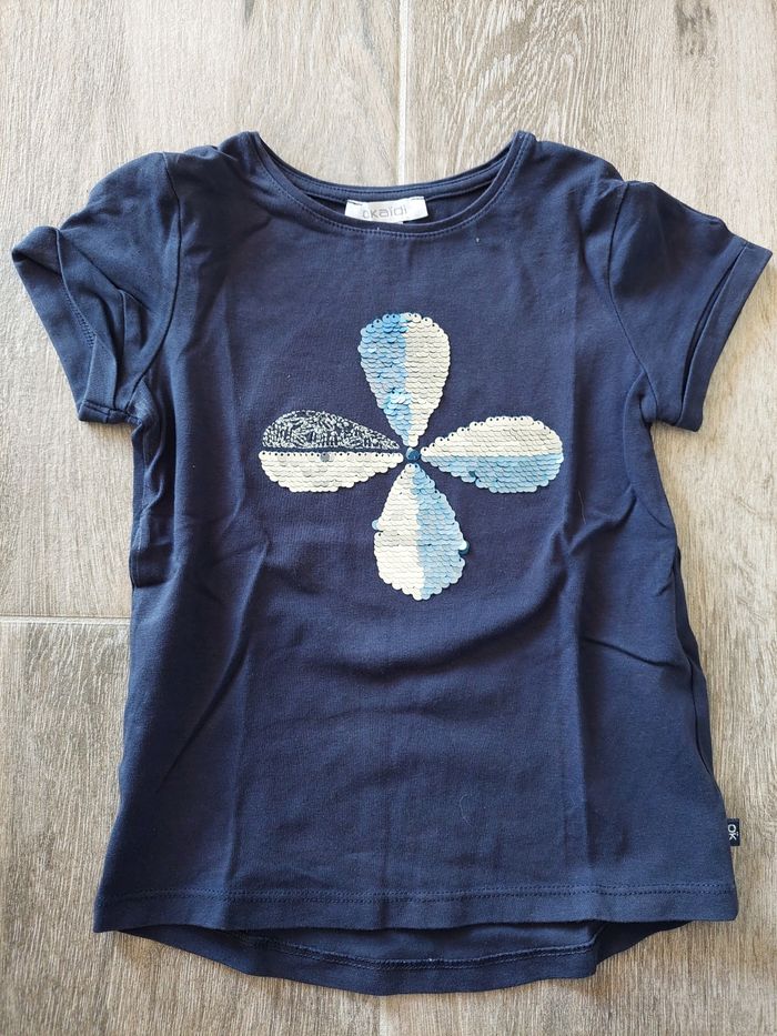 T-shirt manches courtes avec sequins réversibles