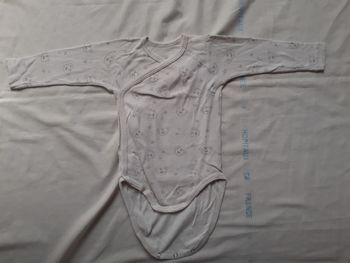 Body blanc manches longues motif nounours gris