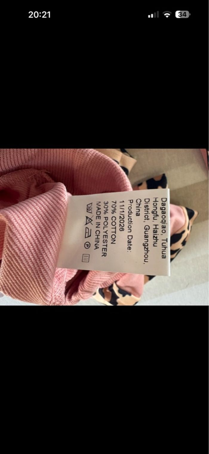 ensemble bébé rose léopard - photo numéro 6