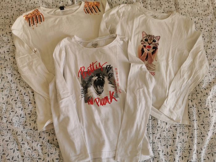 Lot 3 t-shirts manches longues