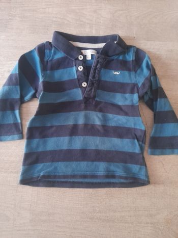 Polo manches longues Kitchoun garçon 18 mois