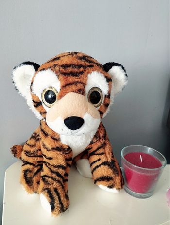 Doudou peluche tigre 34 cm de haut