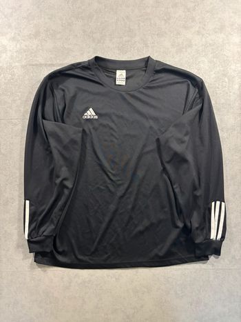 T-Shirt Manche longue Y2k / Vintage Adidas Noir et Blanc Taille XL