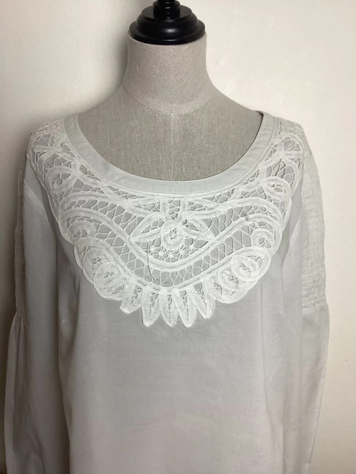 Blouse blanche brodée Esprit 42 - photo numéro 3