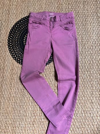 Pantalon vieux rose slim