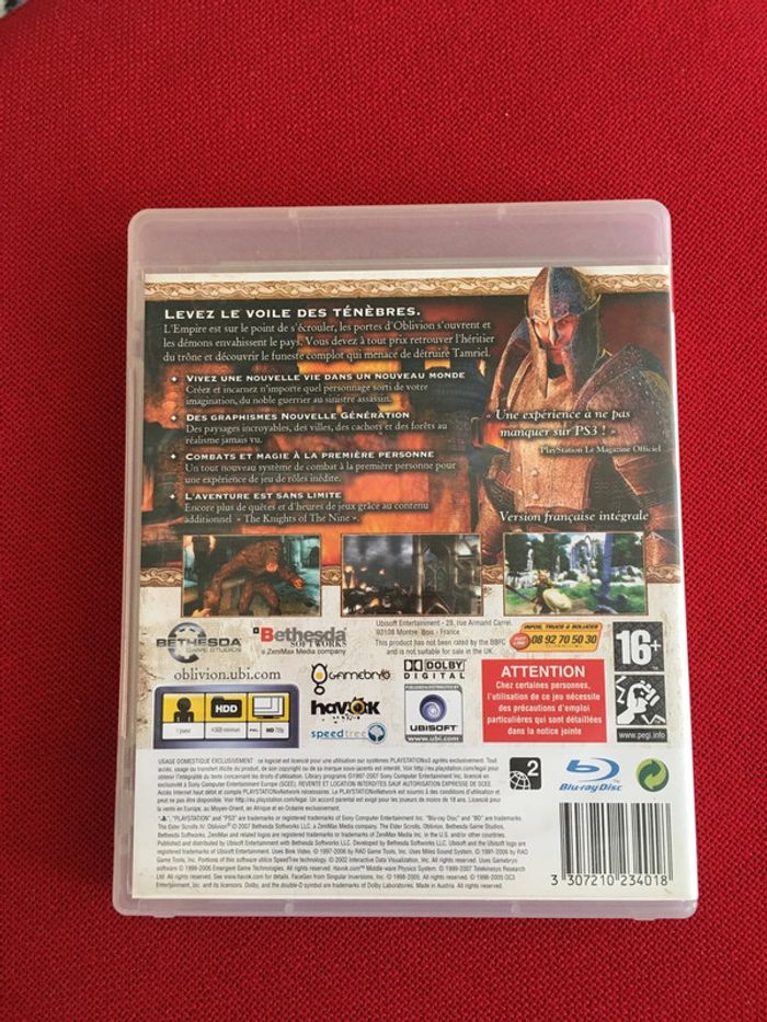 PlayStation 3 The elder scrolls IV Oblivion - photo numéro 2