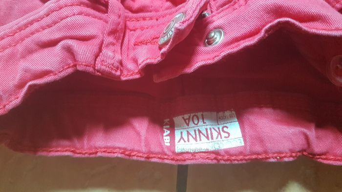 Jeans skinny pression fille 10 ans rouge Kiabi - photo numéro 3