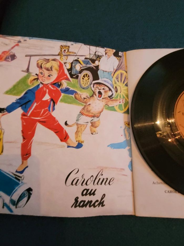 RARE Caroline au Ranch Disque 33t tours et Livre Pierre Probst Le Petit Menestrel - photo numéro 2