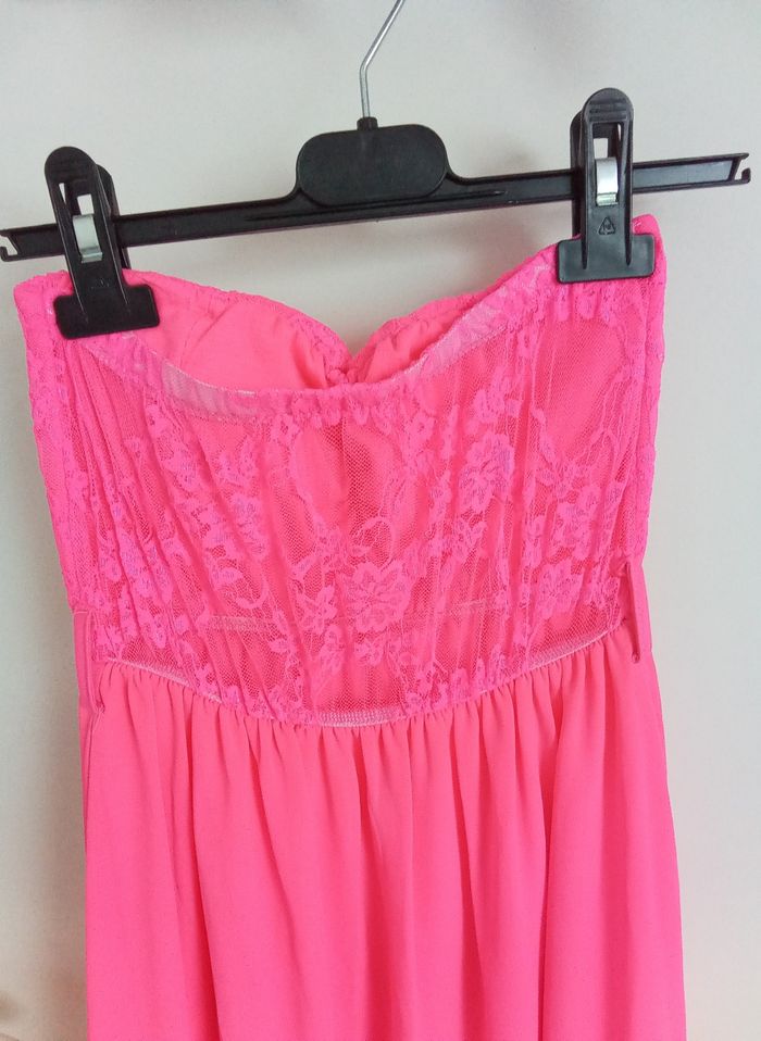 Robe bustier longue rose taille 36/38 - photo numéro 5