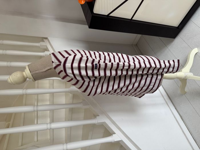 Blouse manches longues Armor Lux crème avec rayures bordeaux - photo numéro 3