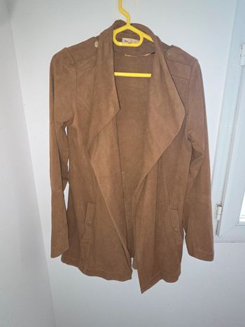 Veste tranche velours camel