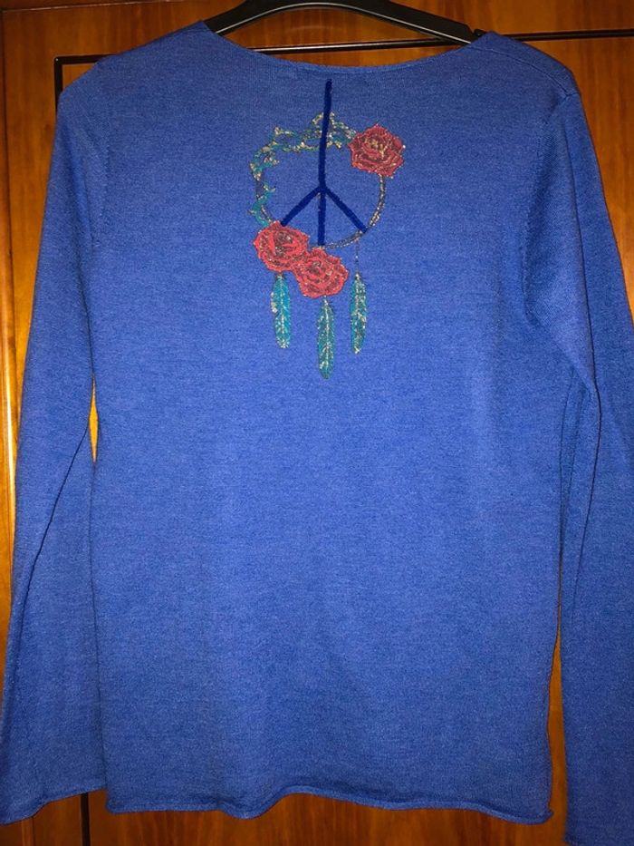 Pull bleu col v 40/42