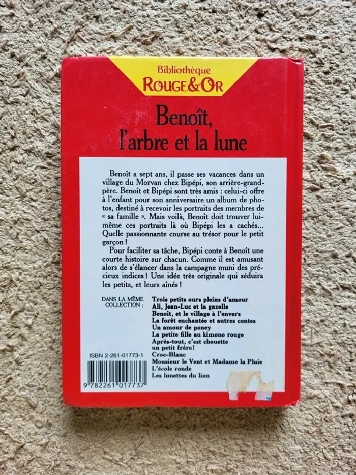 Livre enfant vintage "Benoît, l'arbre et la lune" de Jacqueline Cervob - Bibliothèque Rouge & Or - photo numéro 2