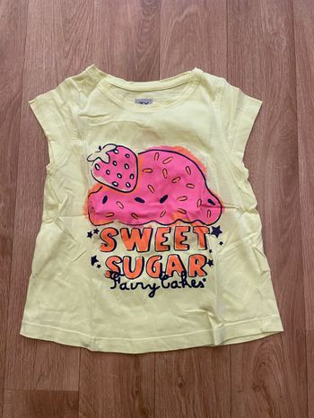 T-shirt jaune fille 4/5 ans