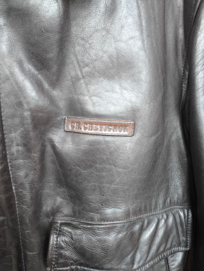 Blouson cuir marron Chevignon (L) - photo numéro 2