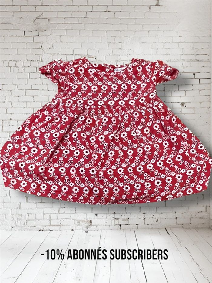 Robe rouge et blanche 18 mois