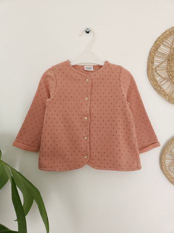 Gilet rose à pois dorés Tape à l'œil 23 Mois