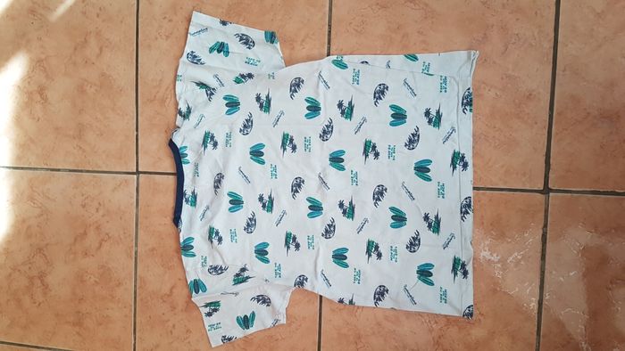 T shirt été garçon 14 ans blanc et vert Kiabi - photo numéro 4