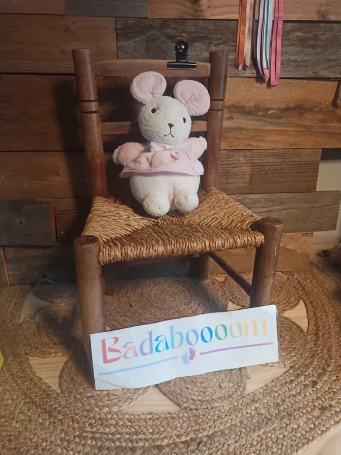 Peluche souris hochet Nounours vintage tbe