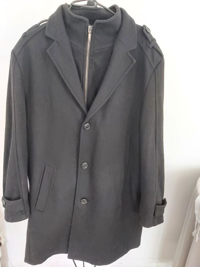 Manteau veste 3/4 & col amovible zippé