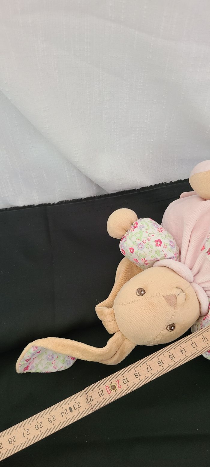 Kaloo collection Liberty doudou lapin rose vert fleur - photo numéro 4