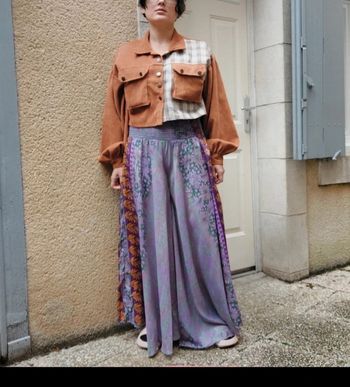 Superbe pantalon indien soie