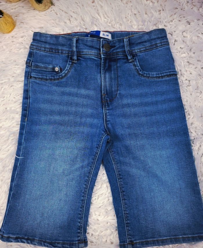 Bermuda en jean slim bleu Garçon taille 9 ans marque Okaidi 🎸 - photo numéro 3
