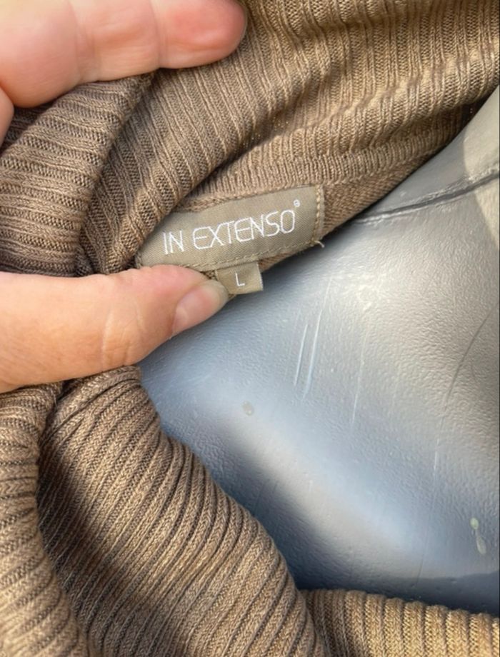 Pull en maille col rouler beige - In Extenso - photo numéro 5