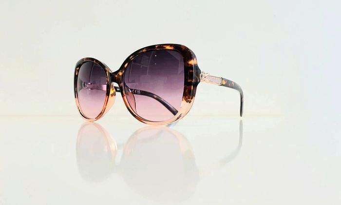 Lunette de soleil femme marron léopard dégradés et rose dégradés uvprotection catégorie 2 - photo numéro 8